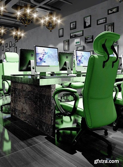 Internet cafe public area design 04