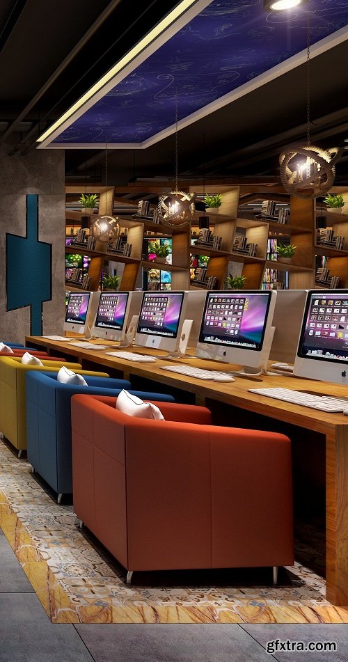 Internet cafe public area design 05