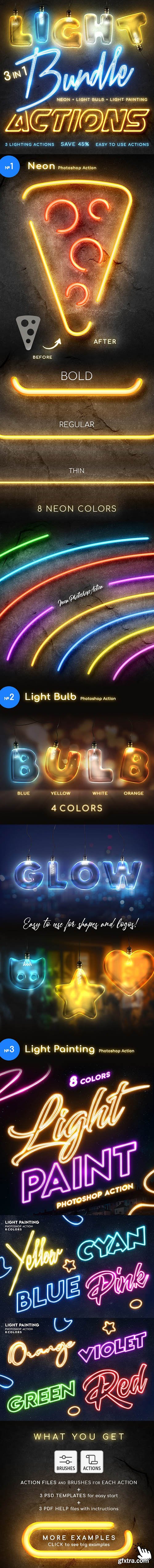 GraphicRiver - Lighting Photoshop Actions Bundle 25882789