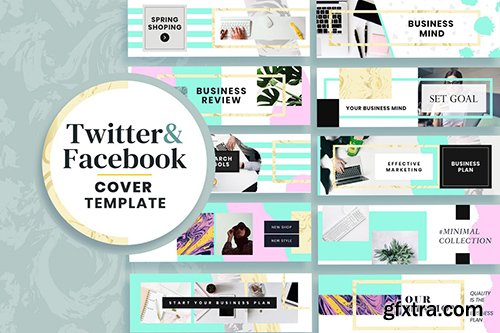 Facebook & Twitter Cover Templates