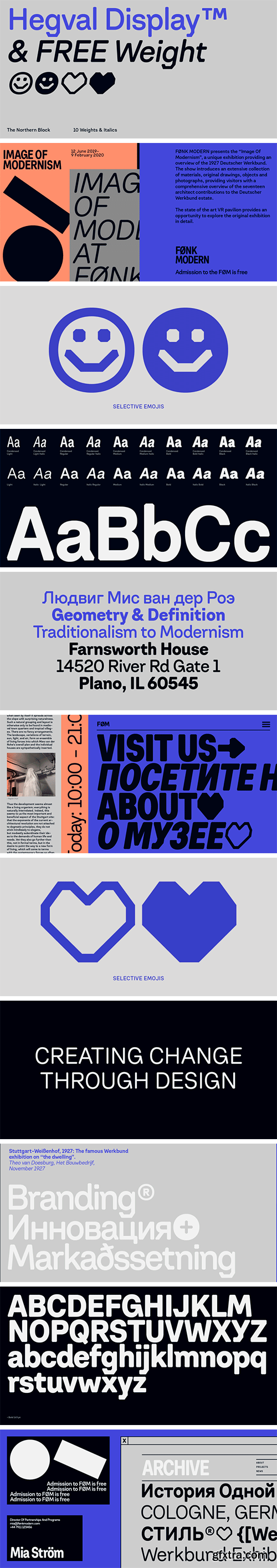 Hegval Display Font Family