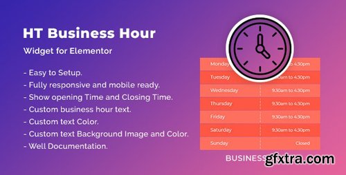 CodeCanyon - HT Business Hour Widget for Elementor v1.0.0 - 26098227