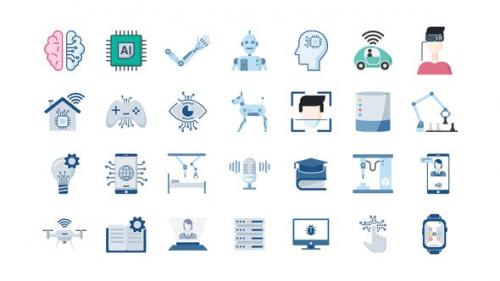 Videohive - 100 Artificial Intelligence Icons