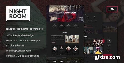 ThemeForest - Night Room v1.0 - Creative Dark Template (Update: 13 July 15) - 7522526