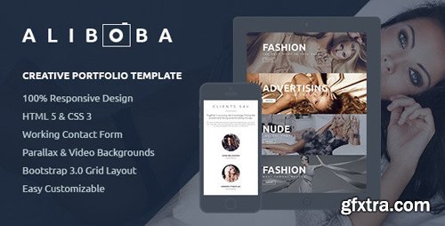 ThemeForest - Aliboba v1.0 - One Page Creative Portfolio Template (Update: 1 July 15) - 7797119