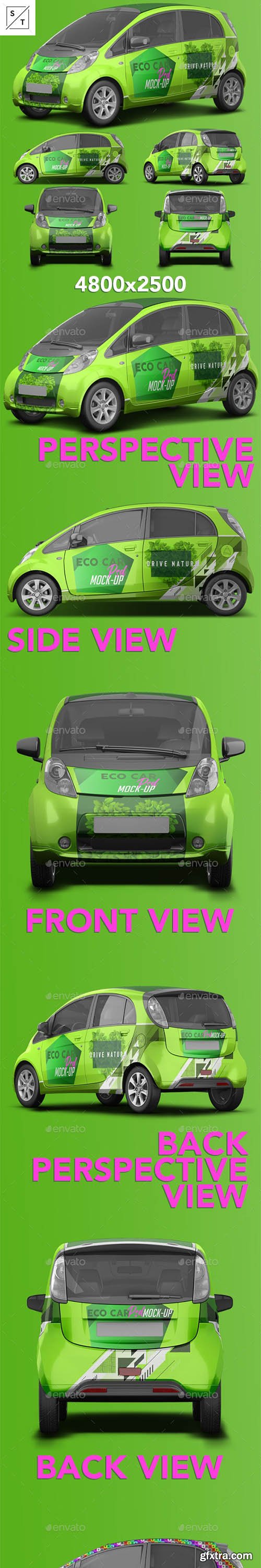 GraphicRiver - Realistic Electric Car PSD Mockup 23126058