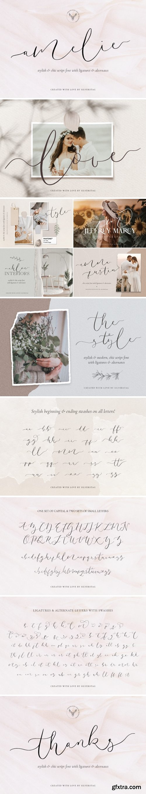 CM - Amelie - Chic & Elegant Script Font 4723543