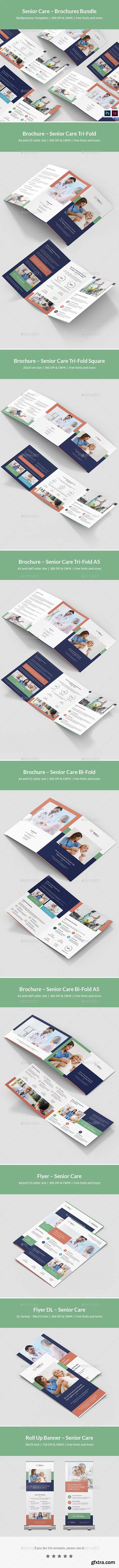 GraphicRiver - Senior Care – Brochures Bundle Print Templates 8 in 1 26046586