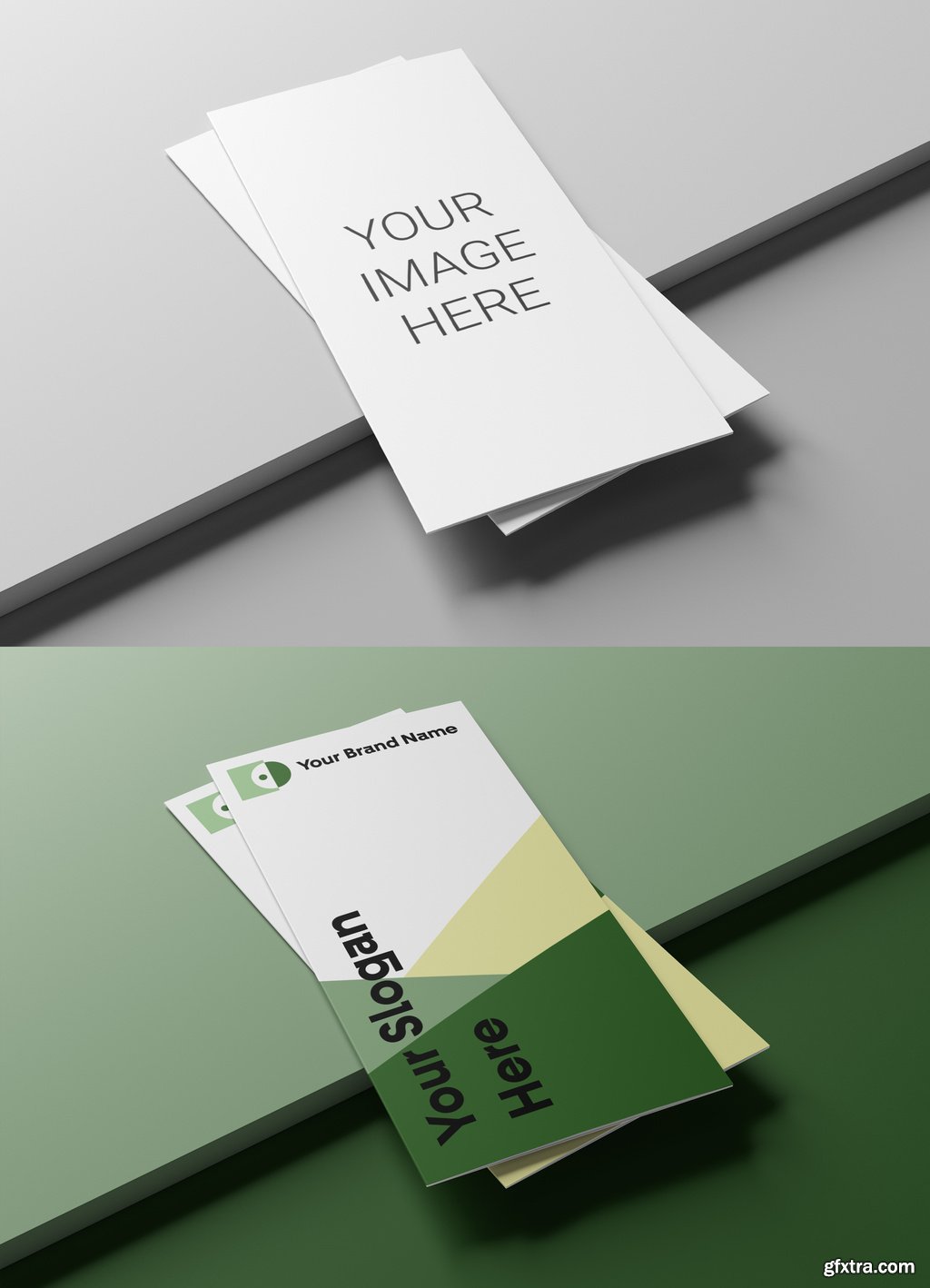 Stack of Trifold Brochures Mockup 332739636 » GFxtra