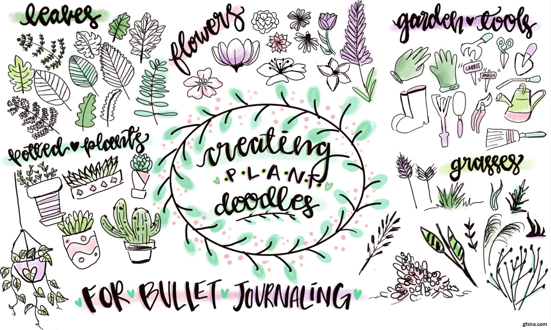 plant doodles easy