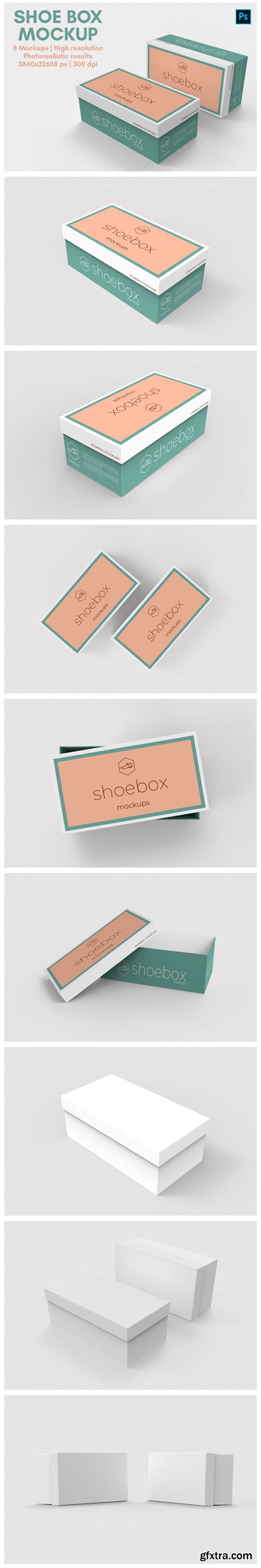 Shoe Box Mockup - 8 Views 3727188