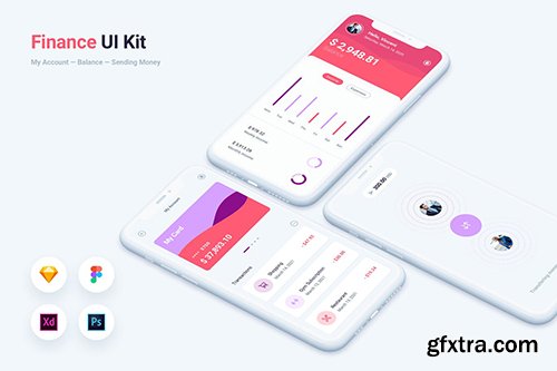 Finance Bank Mobile App UI Kit Template