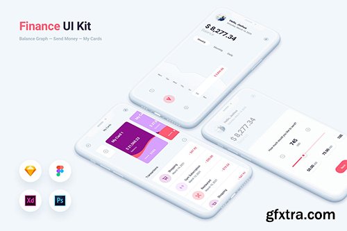 Finance Bank Mobile App UI Kit Template