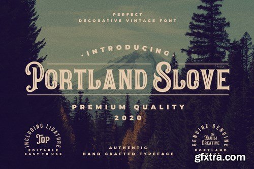 Portland Slove - Vintage Decorative Font