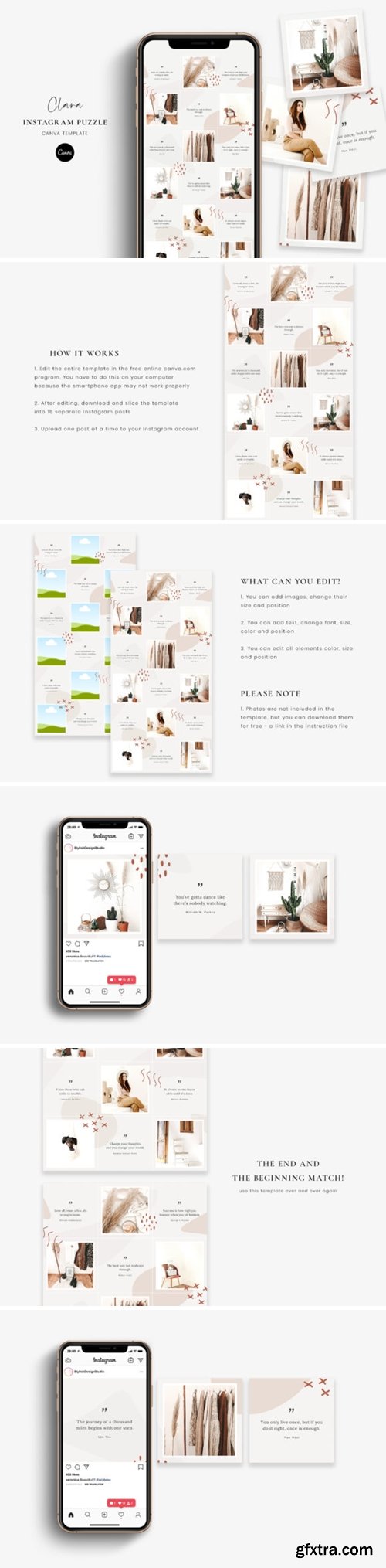 Instagram Puzzle Canva Template - Clara 3741387