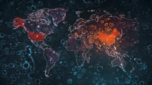 Videohive - Global Mapping Coronavirus Pandemic 4K