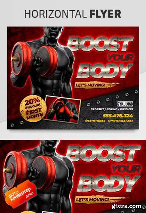 Boost Your Body GYM V2003 2020 Premium PSD Flyer Template