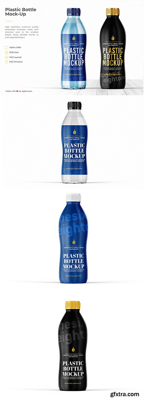 Water Plastic Bottle Mock-Up Template