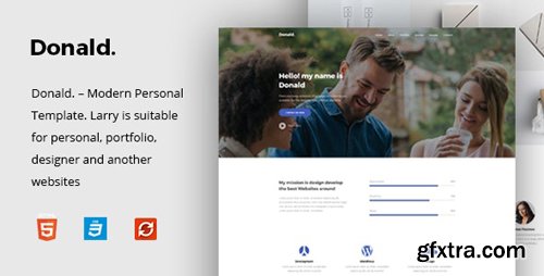 ThemeForest - Donald v1.0 - Personal Onepage HTML Template - 26158839