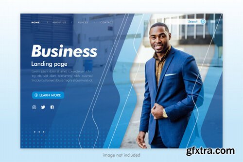 Business landing page website template Premium Psd