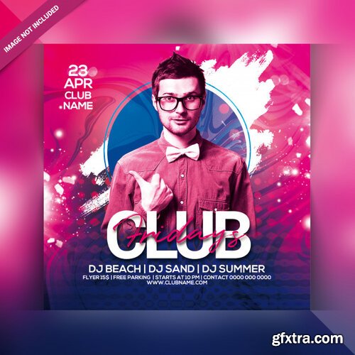 Club friday party flyer Premium Psd