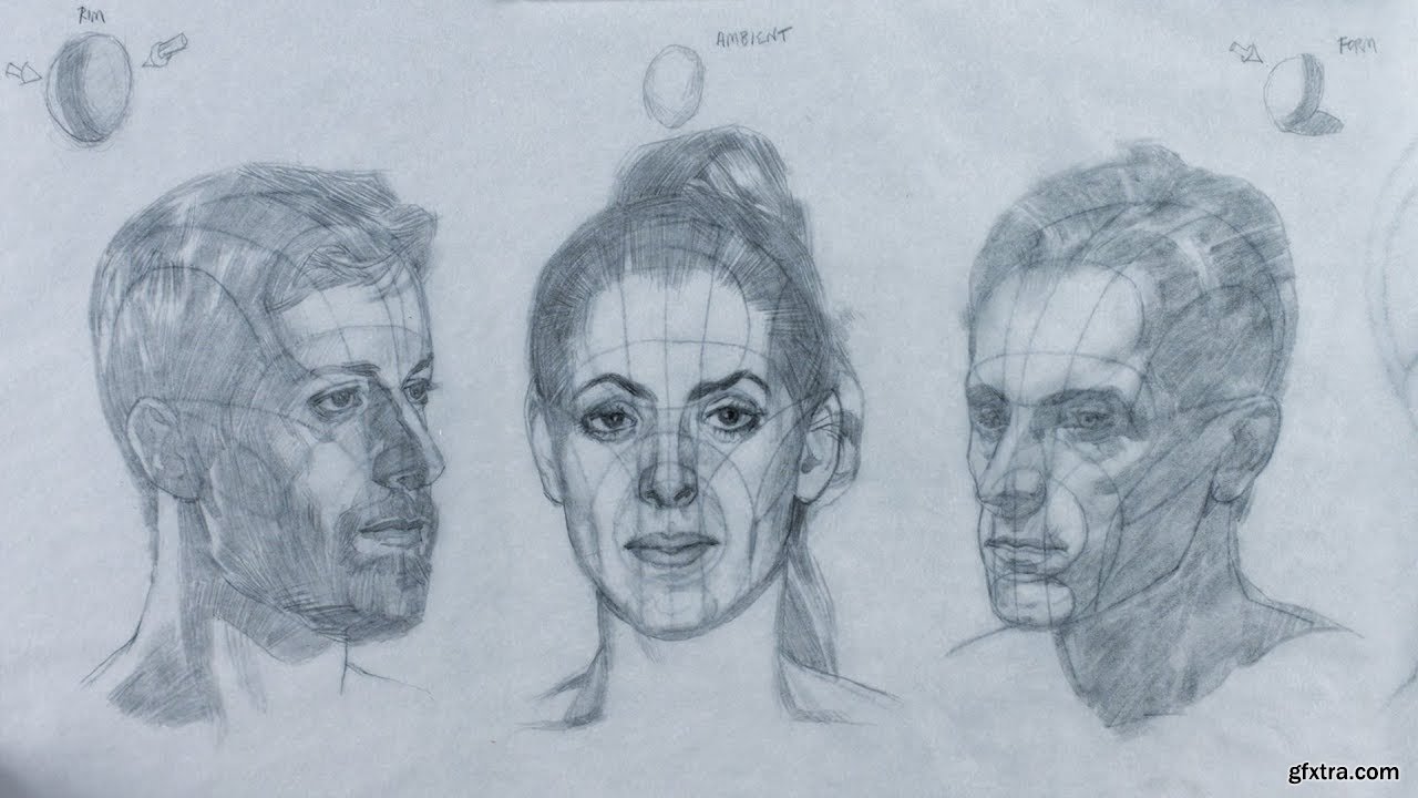 Reilly Method Head Drawing: Unit 3 - Light & Shadow » GFxtra