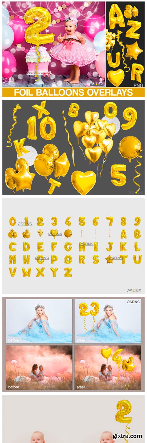 Foil Number Balloons Alphabet Photoshop 3752774