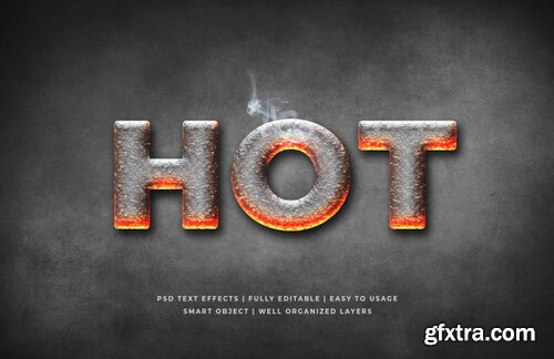 Hot 3d Text Style Effect Template Premium Psd Gfxtra