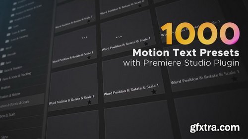 Videohive - Text Presets - Premiere Studio Plugin - 23658204