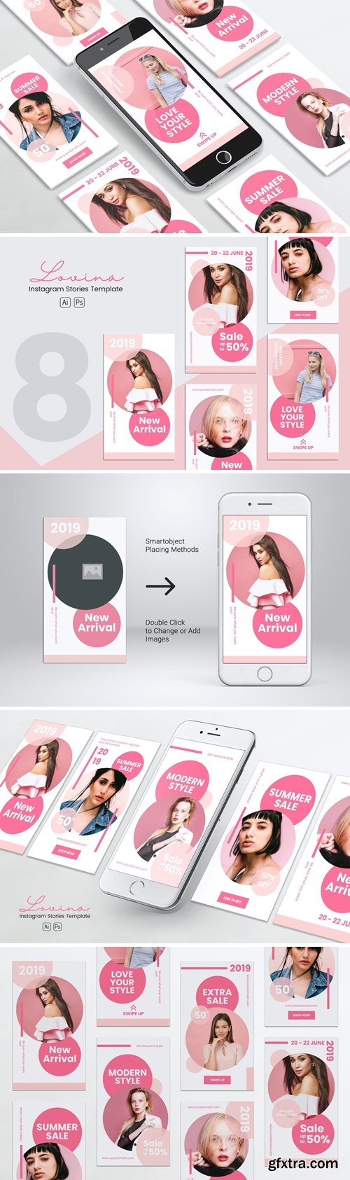 Sweet Fashion Instagram Stories PSD & AI Template