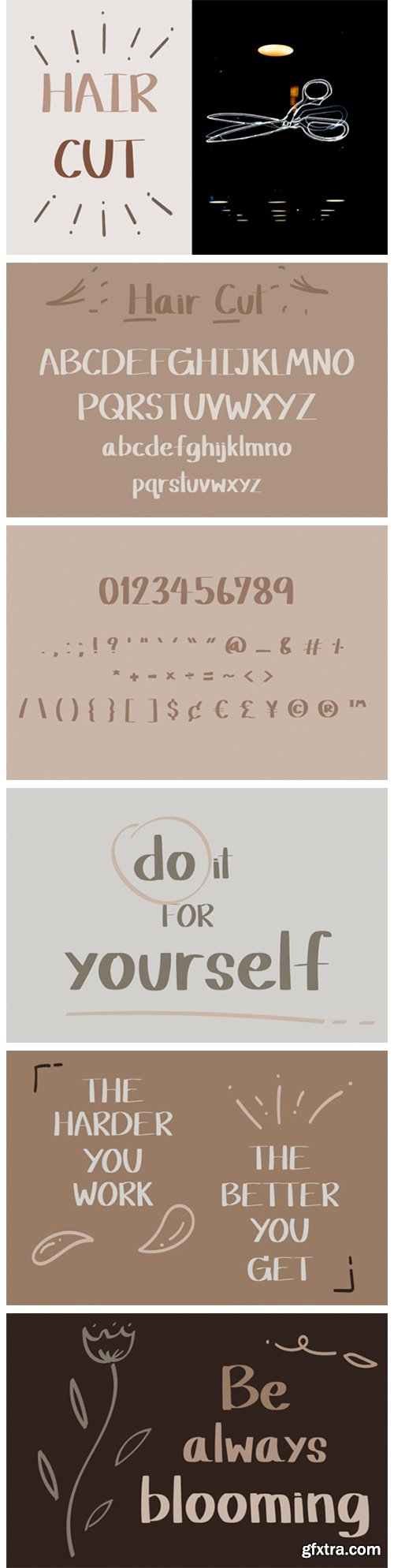 Hair Cut Font