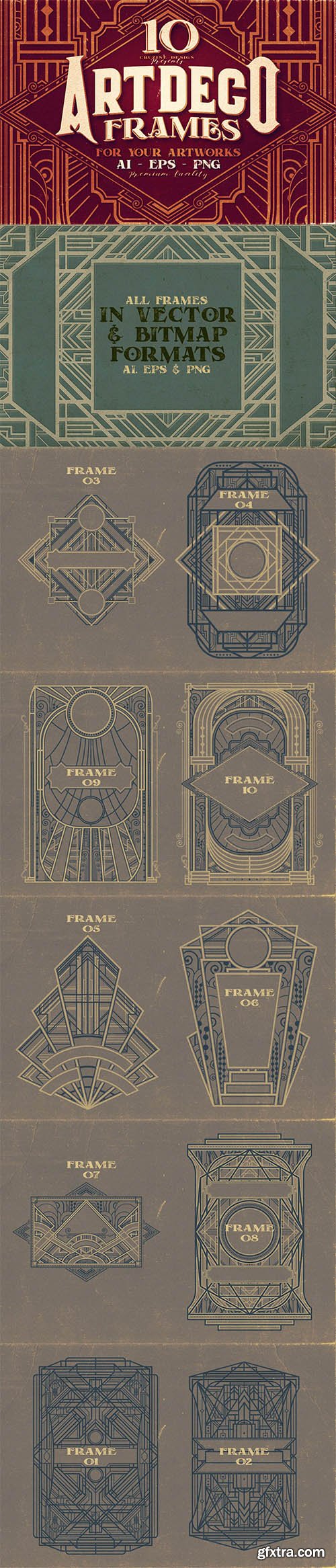 10 Artdeco Frames