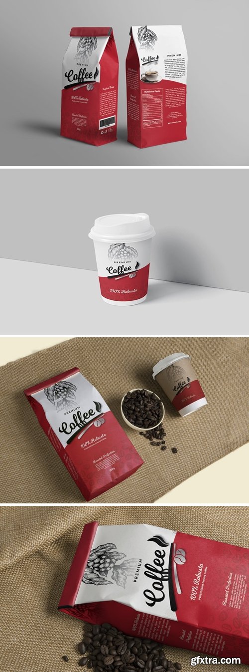 Premium Coffee Packaging & Cup Label Design