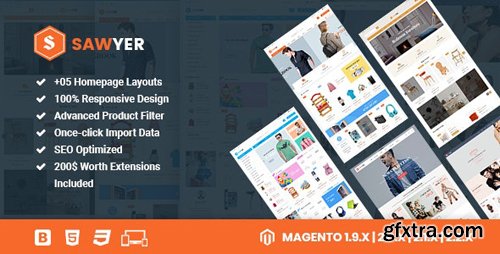 ThemeForest - Sawyer v3.0.0 - Multipurpose Responsive Magento 2 and 1.9 Theme - 15638656