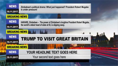 Modern breaking news graphic pack - 11018567