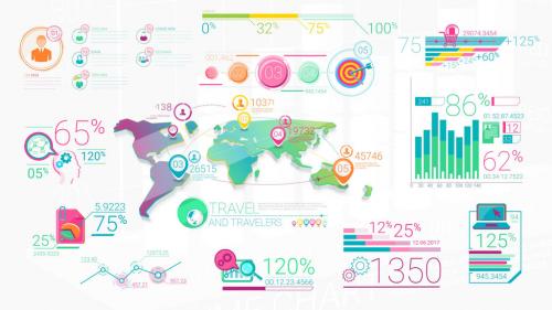 Colorful Corporate Infographic Elements - 10836894