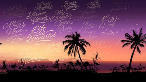 Tropical Sunset Logo Opener - 10728585