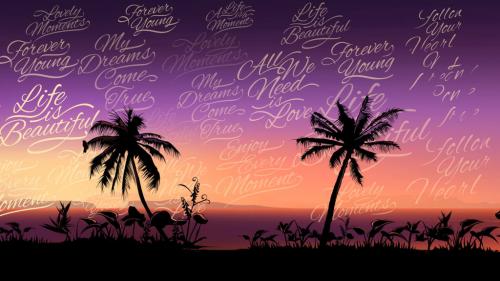 Tropical Sunset Logo Opener - 10728585