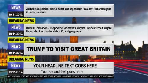 Modern breaking news graphic pack - 11018567