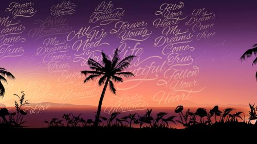 Tropical Sunset Logo Opener - 10728585