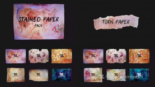 Stained Paper. Logo & Titles - 14355185