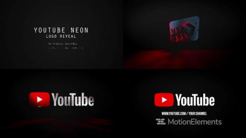 Youtube Neon Logo Reveal - 11587780