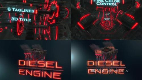 Diesel Engine - Gears And Engine Intro - 11405201