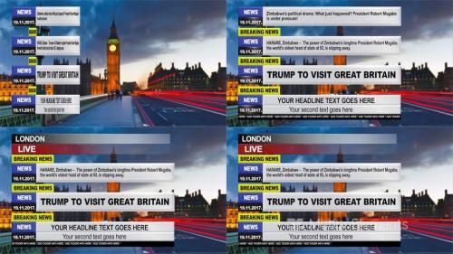 Modern breaking news graphic pack - 11018567