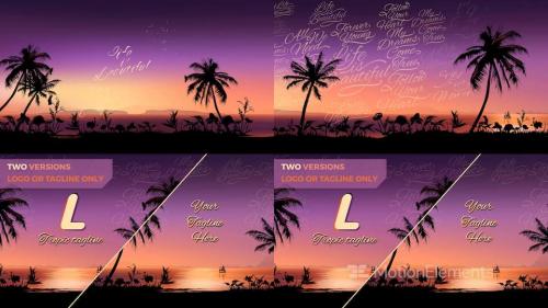 Tropical Sunset Logo Opener - 10728585