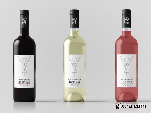 Wine Bottles Mockup Set 326122282