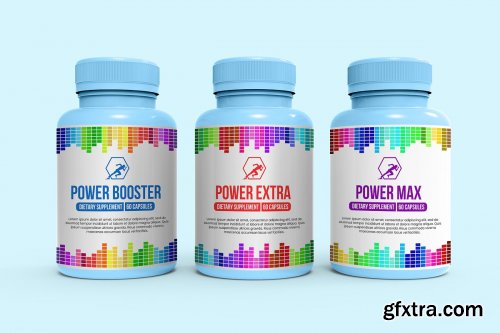 CreativeMarket - Supplement Nutrition Bottle Mockups 4445106