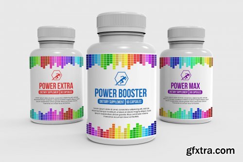 CreativeMarket - Supplement Nutrition Bottle Mockups 4445106