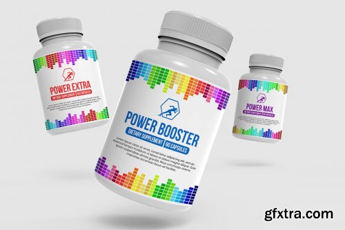 CreativeMarket - Supplement Nutrition Bottle Mockups 4445106