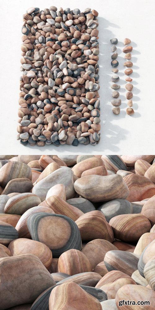 Collection pebble river / Collection of river pebbles